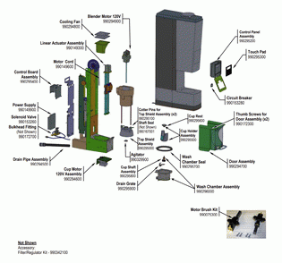 Part Location Diagram of 990075300 Hamilton Beach Brush Motor Kit